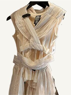 Star Wars Rey Costume Top Galaxy’s Edge Disney Cream Youth L Women XS